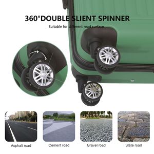 Set di Valigie Premium in ABS Verde Frutta a 3 Pezzi 20" 24" 28" con Manico Multi-Posizione e Ruote Silenziose Girevoli - Product Image 4