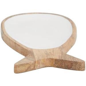 Plateau de service en bois massif jaune, design luxueux, fait main, écologique, pour fromages, fruits, en-cas, apéritifs, desserts, repas - Product Image 4