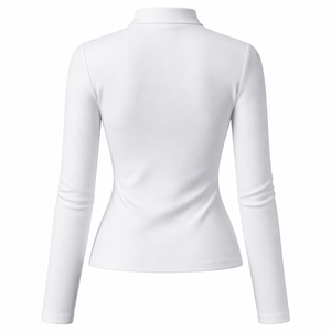 Camisa de Cuello Alto para Mujer, Manga Larga, Casual, Simple, Transpirable, Antiarrugas, Venta al Por Mayor, Proveedor OEM Directo de Fábrica - Product Image 2