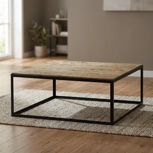 Elegant Modern Design Wooden & Metal Coffee <b>Table</b> for Home Garden Hotel & Restaurant furniture - Product Image 2