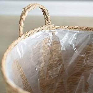 Pots à fleurs et paniers de rangement multifonctionnels en tissu tissé à la main, écologiques, pliables, vases - Product Image 2