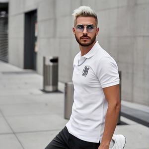 Venta al por mayor de algodón de seda liso Casual logotipo bordado personalizado para hombre Polo de golf para hombre de talla grande Polo para hombre - Product Image 2