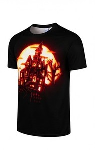 T-shirt de sport personnalisé pour Halloween, impression par sublimation en microfibre, unisexe, respirant, séchage rapide, pour la salle de sport et l'entraînement - Product Image 4