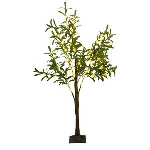 LED Beads Lighted Artificial Olive <b>Tree</b> 8 <b>Lighting</b> Modes 10 Foot Greenery Decorative Faux <b>Tree</b> Warm White Light 8 <b>Lighting</b> <b>Tree</b> - Product Image 1