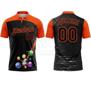 Breathable Eco-Friendly Short Billiards Jersey Sports Shirt Quick Dry Snooker Team Uniform Custom Logo OEM ODM Wholesale Factory - Product Image 4