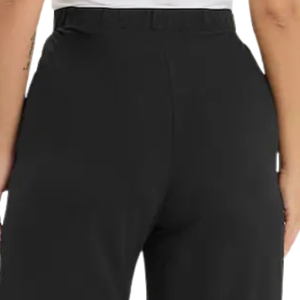 Women's Plus Size XL Boot Cut High Waist Soft <b>Stretch</b> Casual Pants 100% Cotton Breathable Quick Dry Drawstring Closure Loose Fit - Product Image 4