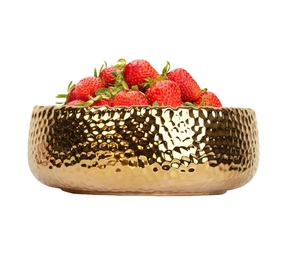 Cuenco de latón grande de marca privada para servir curry, arroz, ensalada y aperitivos en la cocina o comedor familiar. - Product Image 1