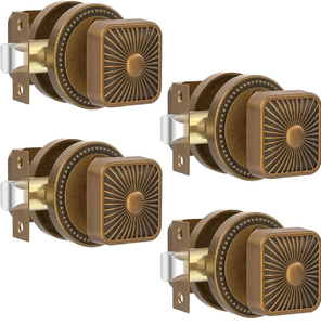 Paire de poignées ovales en laiton pour armoires ou portes, avec textures côtelées horizontales, disponibles à prix de gros - Product Image 2