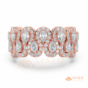 Rose Gold Bubble Moissanite <b>Statement</b> <b>Ring</b> Luxury Womens Fashion Jewelry NYC Style Elegant Gift - Product Image 4
