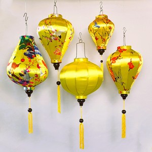 Best selling handmade Hoi An silk lanterns traditional bamboo fabric lantern made in Vietnam - Product Image 2