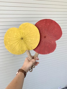 พัดลมใบบัวงานฝีมืออุปกรณ์เสริมใหม่แนวคิดวินเทจทนทานและเป็นมิตรต่อสิ่งแวดล้อม - Product Image 3