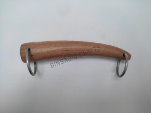 BINSADIQ CRAFTS Asas de Madera de Acacia Ecológicas para Bolsos de Mujer Modernos, Anillos de Metal Plateado en Forma de D, Accesorios DIY - Product Image 5