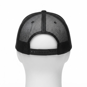 Casquette de baseball noire pour homme, style trucker, avec broderie loup, dos en maille, fermeture snapback, logo personnalisé, ajustable - Product Image 4