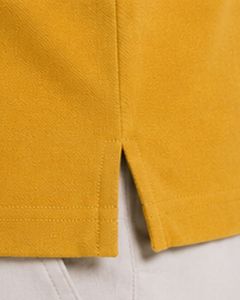 Polo Personalizado Amarillo Mostaza para Hombre, Manga Corta, Tela de Algodón Piqué, Diseño Liso Informal, Cuello Camisero, Personalizado para Verano - Product Image 3