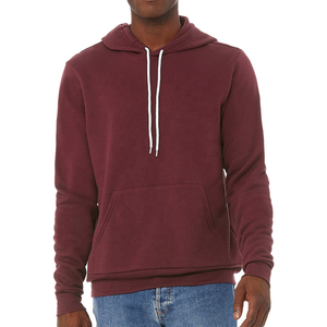 Personnalisé 400gsm 100% coton polaire écologique Streetwear poche coupe régulière grande taille hommes hiver à capuche avant chaleur - Product Image 4