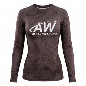 Chemise de sport pour homme à manches longues, impression par sublimation, séchage rapide, spandex polyester, taille adulte - Product Image 1