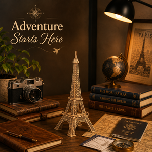 Modèle de puzzle 3D en bois de la Tour Eiffel de qualité supérieure pour une décoration élégante de la maison ou du bureau, inspiré de Paris, cadeau créatif à assembler pour adultes - Product Image 3