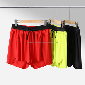 Pantalones cortos de gimnasio transpirables de secado rápido para hombre, pantalones cortos deportivos sin costuras de peso ligero sólido, pantalones cortos para correr con logotipo personalizado - Product Image 2