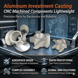 Aluminum Investment Casting CNC Machined Components Lightweight Precision Parts for Electronics and Robotics - Product Image 3