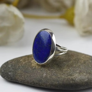<b>Lapis</b> <b>Lazuli</b> Gemstone <b>Ring</b> Handmade in 925 Sterling Silver Elegant Deep Blue Stone Jewelry for Women Solid Silver <b>Ring</b> - Product Image 5