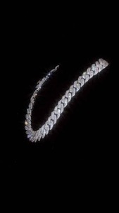 Chaîne cubaine en argent sterling 925 avec diamants Moissanite VVS de qualité supérieure, style Hip Hop, personnalisable, qualité supérieure, vente en gros - Product Image 3