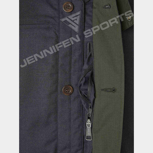 Veste de chasse d'hiver pour homme personnalisée, 100% toile de coton, respirante, doublure solide, fermeture à boutons sur le devant, plusieurs poches sur le devant - Product Image 3