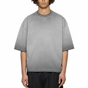 Boxy <b>Fit</b> Oversized Sporty <b>T</b>-<b>shirt</b> <b>Men</b> 100% Cotton Short Sleeve Drop Shoulder Street Wear Plus Size O-Neck Quick <b>Dry</b> Eco-Friendly - Product Image 1
