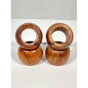 Anillo para Servilletas de Madera Hecho a Mano, Estilo Clásico, Ecológico, Duradero, Decoración Premium para Mesa de Comedor, Accesorios para Bodas, Tradebyd - Product Image 4