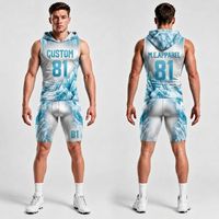 Uniformes de Fútbol 7v7 de Alta Gama con Textura de Mármol Oceánico, Protección UV, Transpirables y Cómodos para Hombre