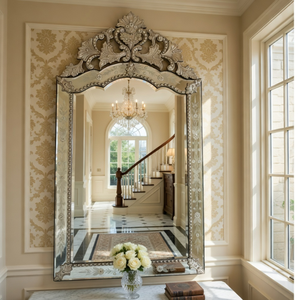 Miroir décoratif baroque vénitien élégant |   Miroir mural en verre de style antique de luxe pour la décoration intérieure de la chambre, de l'hôtel et de la maison - Product Image 2