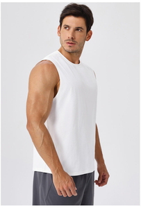Men Casual Muscle Fit <b>Knitted</b> <b>Tank</b> <b>Top</b> 100% Cotton Gym Workout Sleeveless Tee Soft Breathable Training Athletic Wear Custom - Product Image 3