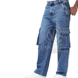 Pantalones Vaqueros Holgados para Hombre, Estilo Nuevo, Ligeros, Transpirables, de Secado Rápido, Cintura Media, 100% Algodón, para Uso en Exteriores de Verano, Alta Calidad, Color Sólido - Product Image 2