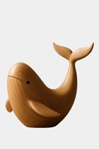 Sculpture de baleine rectangulaire en bronze faite à la main, art paysager moderne pour extérieur, décoration murale éclectique pour salle à manger et intérieur de maison - Product Image 2