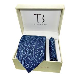 Cravate en soie Antiscia à imprimé Paisley et mouchoir de poche Combo Cravates en soie élégantes pour hommes - Product Image 6