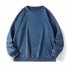 Sweat-shirt classique à col rond avec placement personnalisé du logo sur le devant, mélange de coton doux, pull décontracté unisexe - Product Image 6