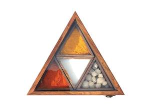 Moderno Organizador de Especias Triangular de Madera Marrón, Contenedor Multiusos para Especias de Cocina, Juego de Frascos para Condimentos - Product Image 3