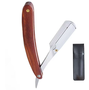 Custom Colors Professional Straight Razor Vintage Manual Stainless Steel Blade Shaving Retro Folding Knife Holder <b>Men</b> Barber - Product Image 1