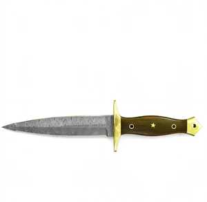 Handcrafted Twist Damascus Steel Symmetrical <b>Letter</b> Opener Craft Rosewood Handle Brass <b>Guard</b> - Product Image 5