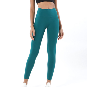 High Waist Full Length Yoga <b>Leggings</b> <b>Seamless</b> Stretch Spandex Nylon Solid Color Women's Fitness Pants - Product Image 4