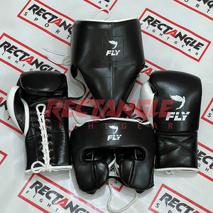 Nuevo Kit de Boxeo Personalizado Fly, Guantes de Boxeo, Protector de Cabeza, Protector Inguinal, Juego de Boxeo Fly Personalizado de Cuero Genuino de Alta Calidad - Product Image 3