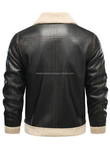 Última moda de corte regular de cuero genuino chaquetas de moda de calidad superior de los hombres de diseño de calidad superior chaqueta de moda de cuero para la venta - Product Image 3