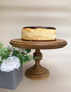 Expositor de pasteles único, elegante soporte de madera con vetas, soporte de pasteles rústico moderno, elevador decorativo para postres, soporte de pastel hecho a mano. - Product Image 1