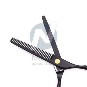 Ciseaux à effiler les cheveux en acier inoxydable, pour droitiers, légers, outil professionnel pour barbier et salon - Product Image 3
