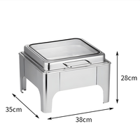 Chauffe-plats pour buffet d'hôtel en acier inoxydable pour traiteur nouveau design d'ensemble de buffet de chauffe-plats de luxe