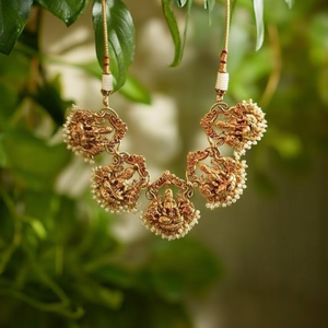 Lakshmi Pearl Style Short Necklace Set-Fashion Jewelry - Product Image 3