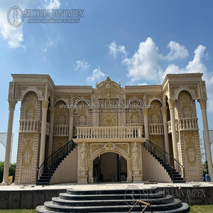 Escenario Dorado Estilo Rajwada para Bodas Grandes, Escenario de Boda Estilo Raj Mahal, Escenario de Boda Temática Mughal - Product Image 3