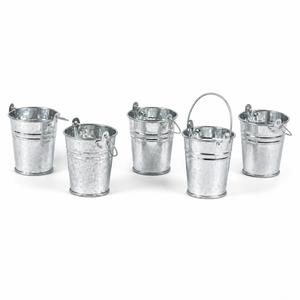 Wholesale Galvanized Metal Ice <b>Bucket</b> with Handle Rustic <b>Tin</b> Pail for Beverage Cooler Garden Planter Flower Shop Display - Product Image 5