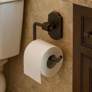 Designer Metal Toilet Paper Holder Featuring Innovative Shape For Creative Bathroom Decoration And Utility Function - Product Image 1
