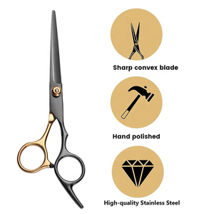 Kit de Coiffure Professionnel à Domicile – Ciseaux et Rasoirs Argent/Or en Acier Inoxydable de Haute Qualité – Outil de Beauté pour Salon de Coiffure et Effilage - Product Image 2