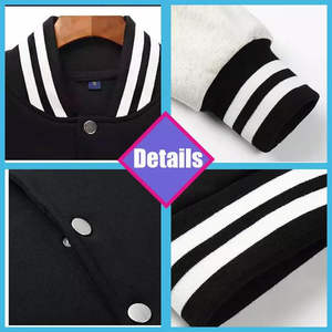 Chaqueta de béisbol de alta calidad personalizada con logo de Street Wear para hombre, estilo Letterman, tela de béisbol, algodón, manga larga, estilo Varsity. - Product Image 3